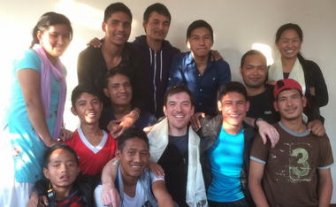 Conor Grennan and the Nepalese staff