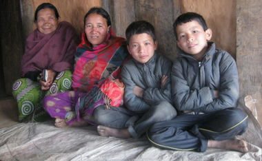 Reunited with family in Nepal